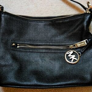 Michael Kors medium black leather shoulder bag